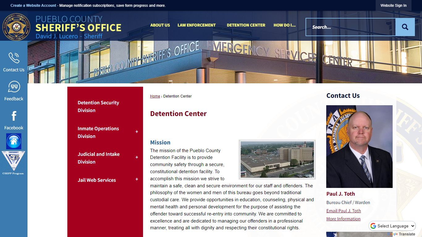 Detention Center | Pueblo County Sheriff, CO